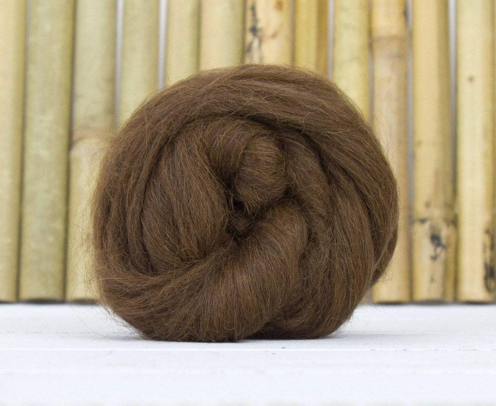 Dark Brown Baby Alpaca Top - World of Wool