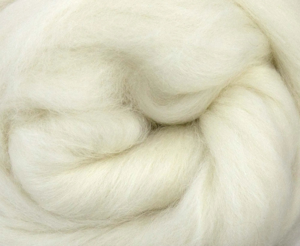 White De-Haired Chinese Cashmere Top - World of Wool