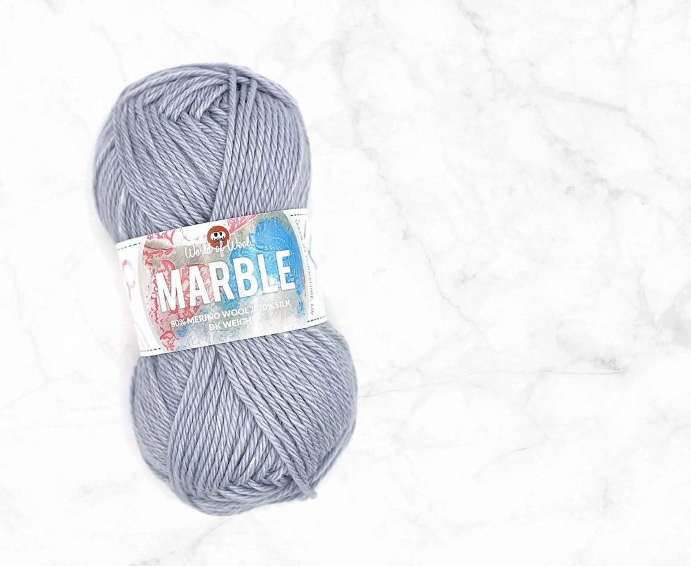 White Shadow Marble DK Yarn WoW
