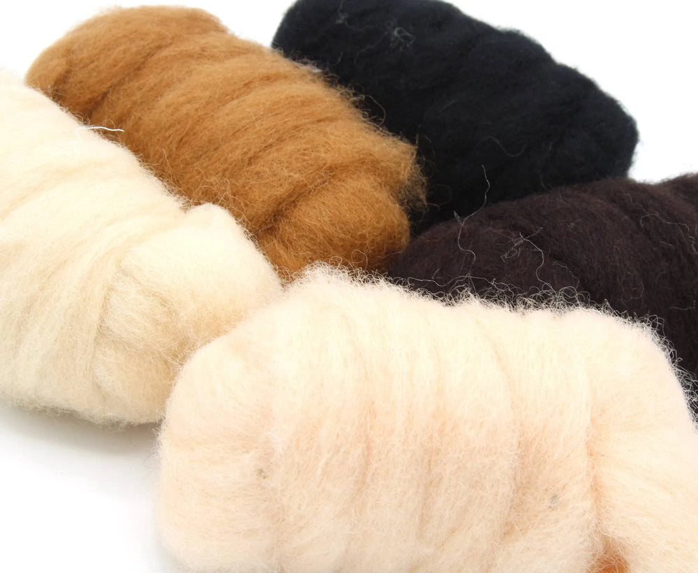 Animal Tones Carded Sliver Mixed Bag - World of Wool