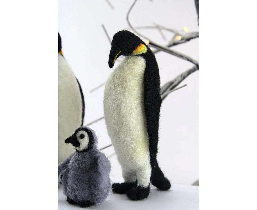 Peter, Piper & Pickle The Penguin Family | Needle Felting Kit - World of Wool