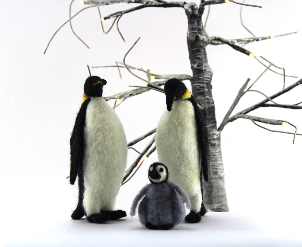 Peter, Piper & Pickle The Penguin Family | Needle Felting Kit - World of Wool