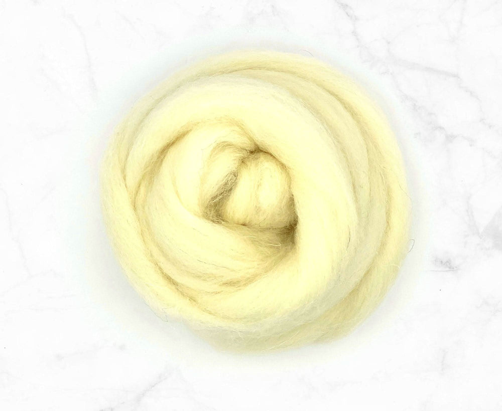 White Bergschaf Top Natural Wool Top WoW