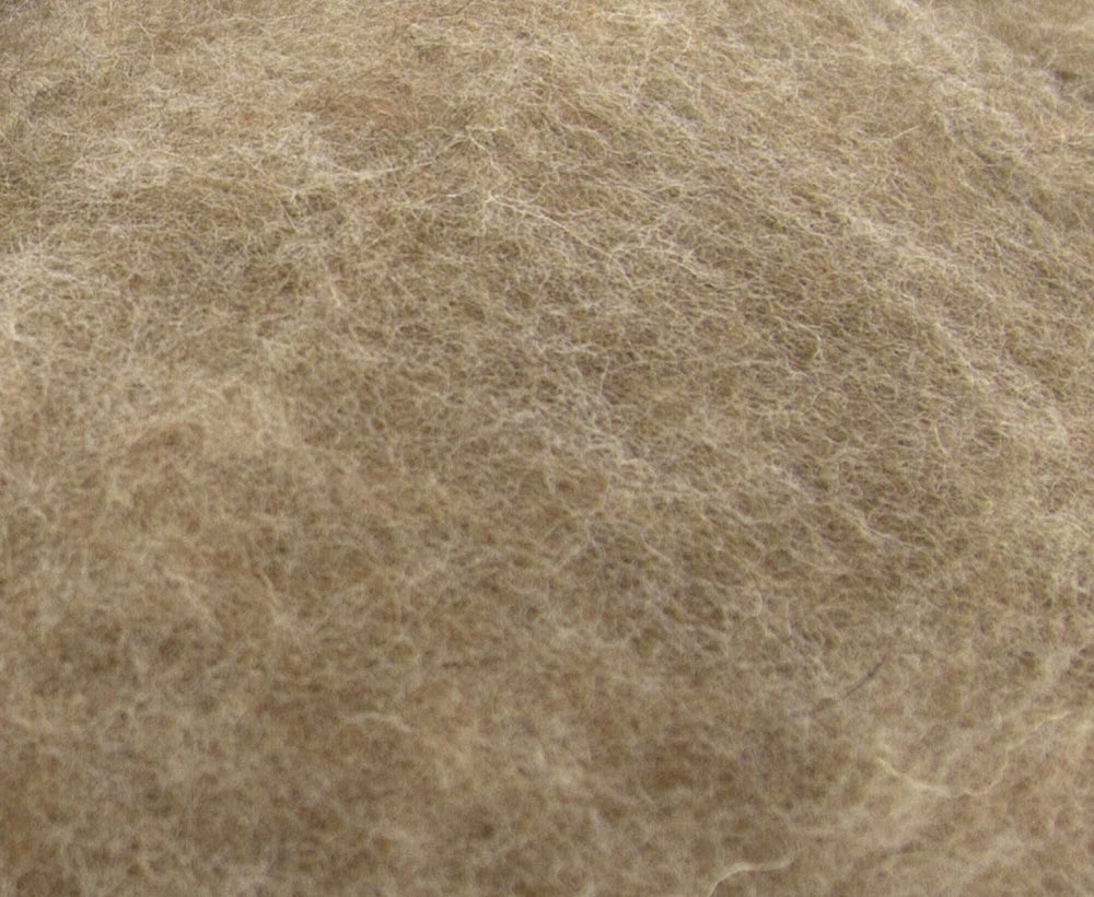 Carded Merino Batt Natural Fawn Carded Wool Batts WoW
