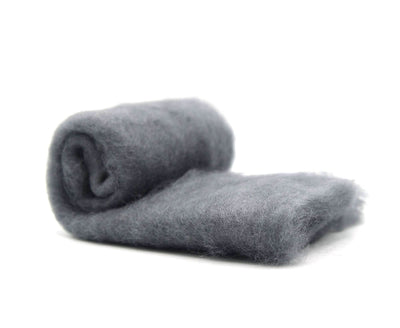 Carded Perendale Batt Granite Carded Wool Batts WoW