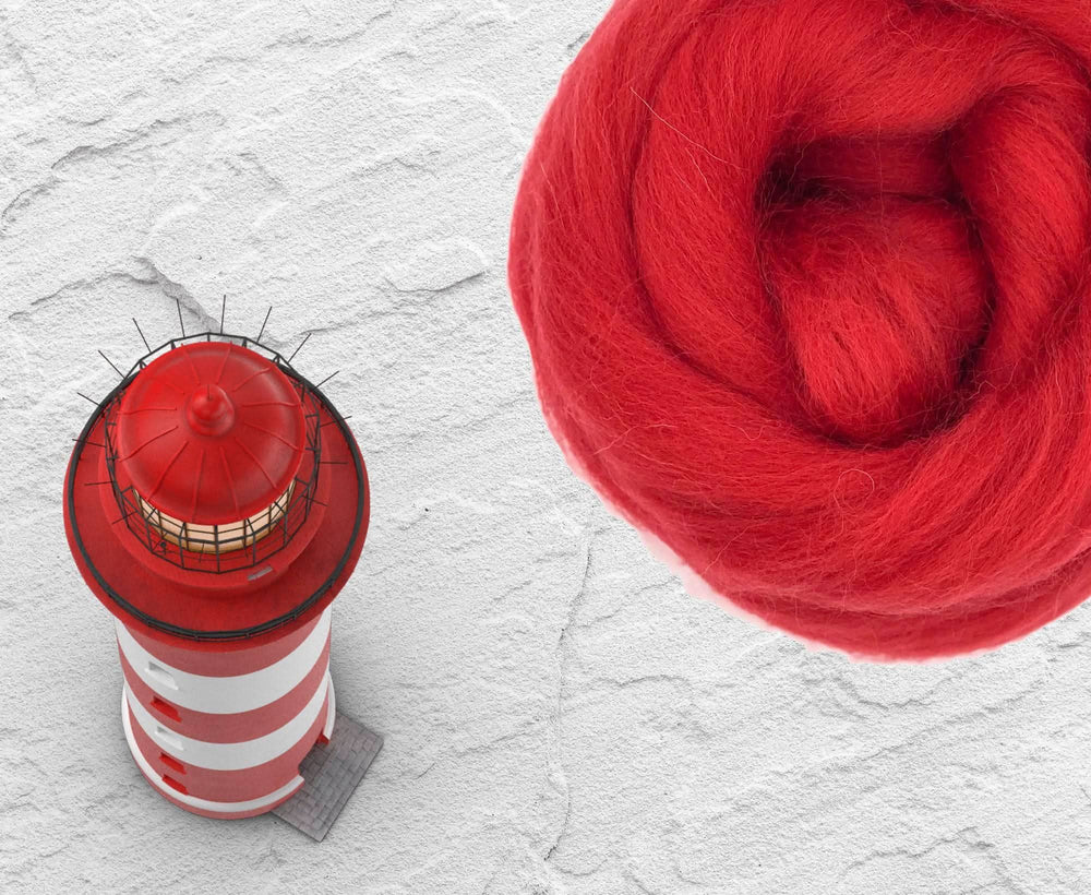 Shetland Poppy Dyed Wool WoW