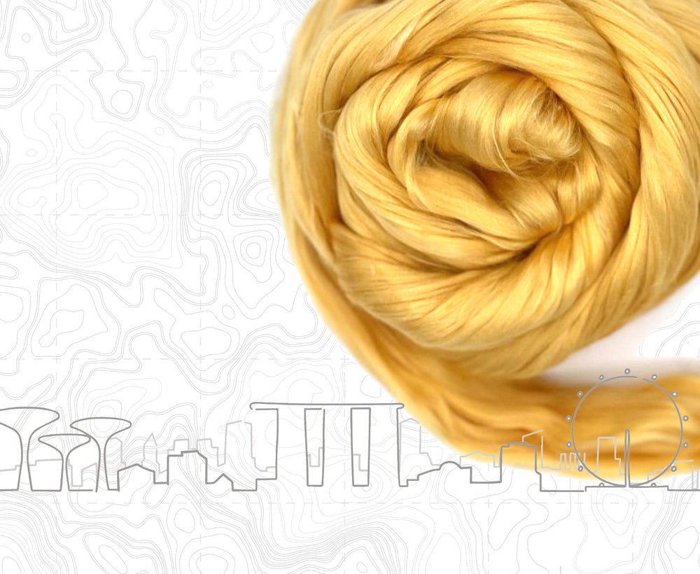 Singapore Yellow A Grade Mulberry Silk Top - World of Wool