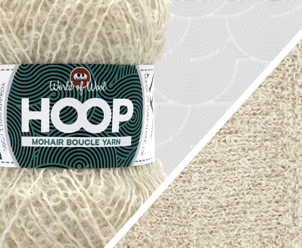 Dove Mohair Hoop Boucle Yarn WoW