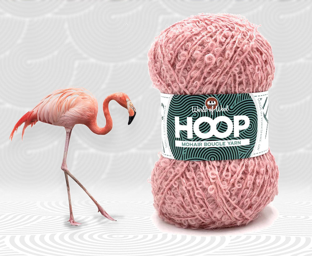 Flamingo Mohair Hoop Boucle - World of Wool