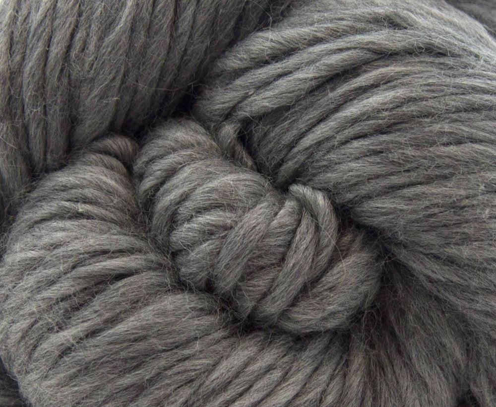 Grey Merino Super Chunky Weight Hank Yarn WoW