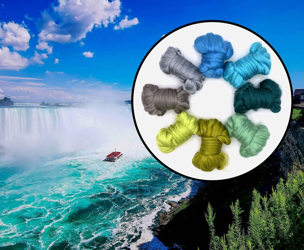Niagra Falls Dyed Mulberry Silk Pack Speciality Fibres WoWkit
