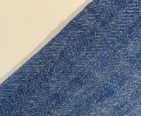 100% Lambswool Herringbone Throw Air Force Blue.