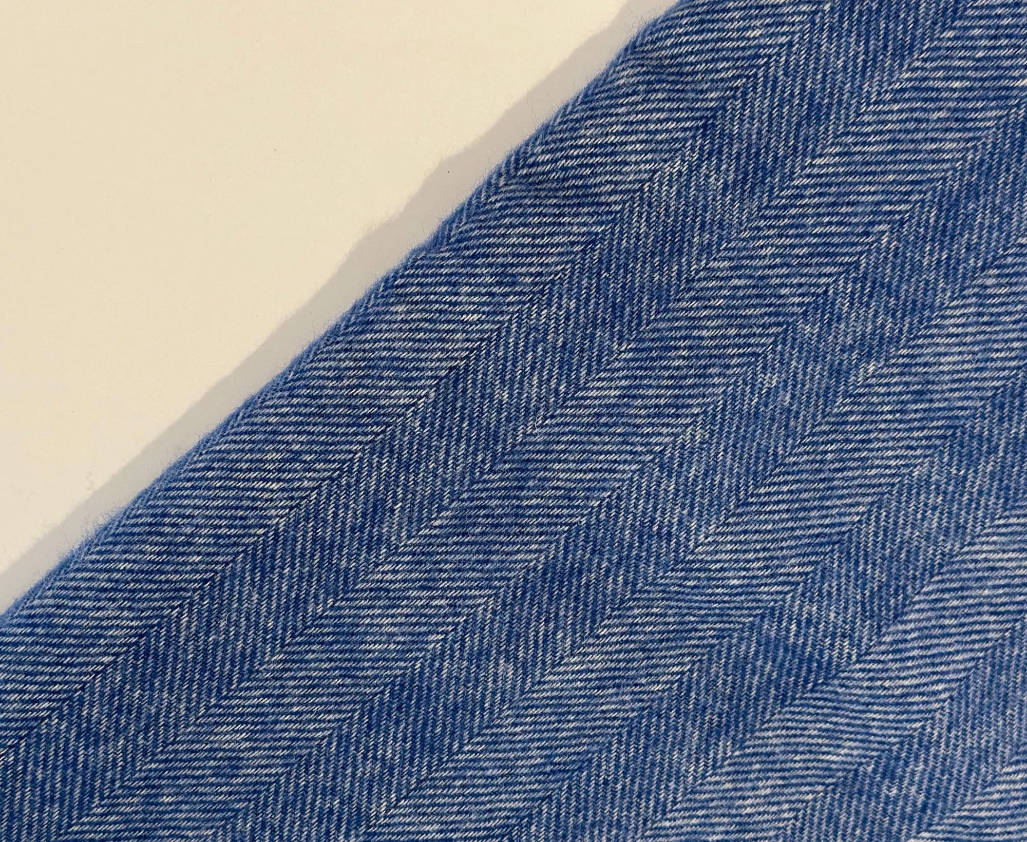 100% Lambswool Herringbone Throw Air Force Blue.