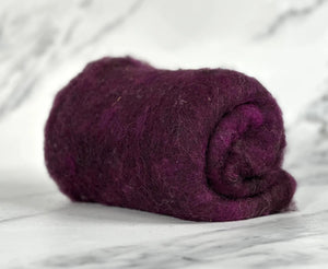 Big British Batt Plum Carded Wool Batts WoW