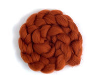 Blue Faced Leicester Rust Orange Dyed Wool World Of Wool