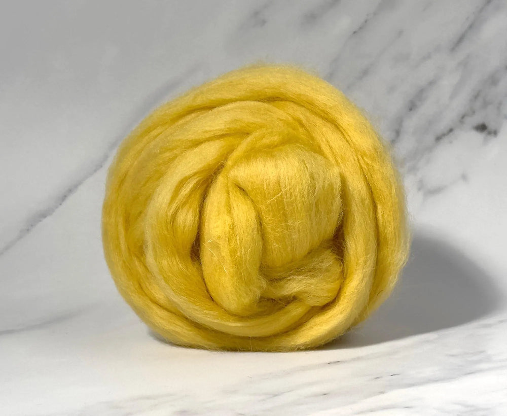 Blue Faced Leicester Corn Yellow Dyed Wool World Of Wool