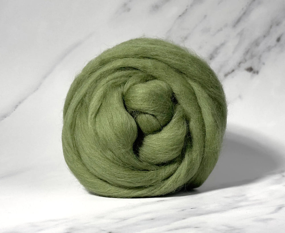 Blue Faced Leicester Olive Green Dyed Wool World Of Wool