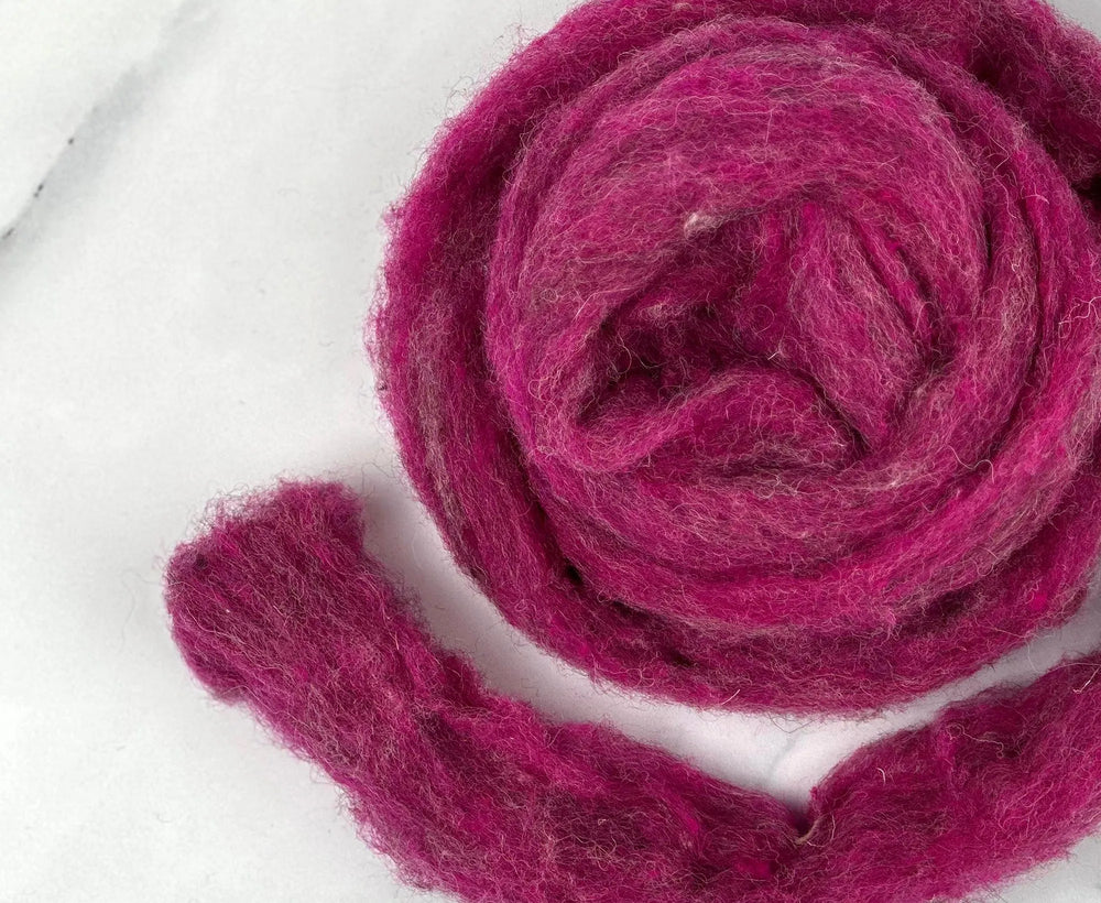 Tickled Pink British Sliver Carded Wool World Of Wool
