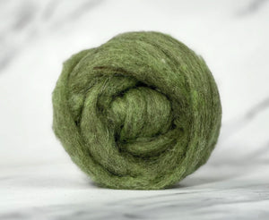 New Ivy Green British Sliver Carded Wool World Of Wool