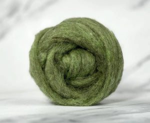 New Ivy Green British Sliver Carded Wool World Of Wool