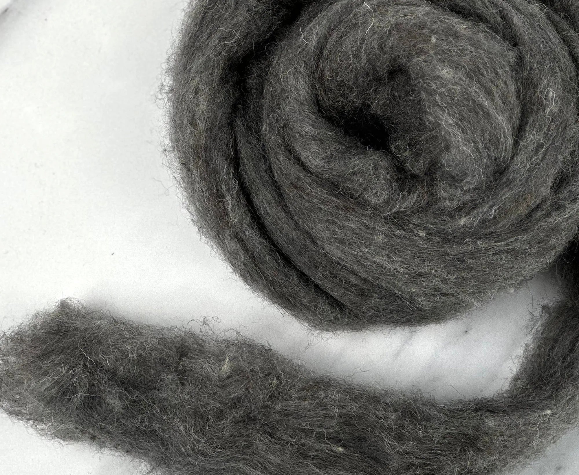 British Summer Grey British Sliver Carded Wool World Of Wool