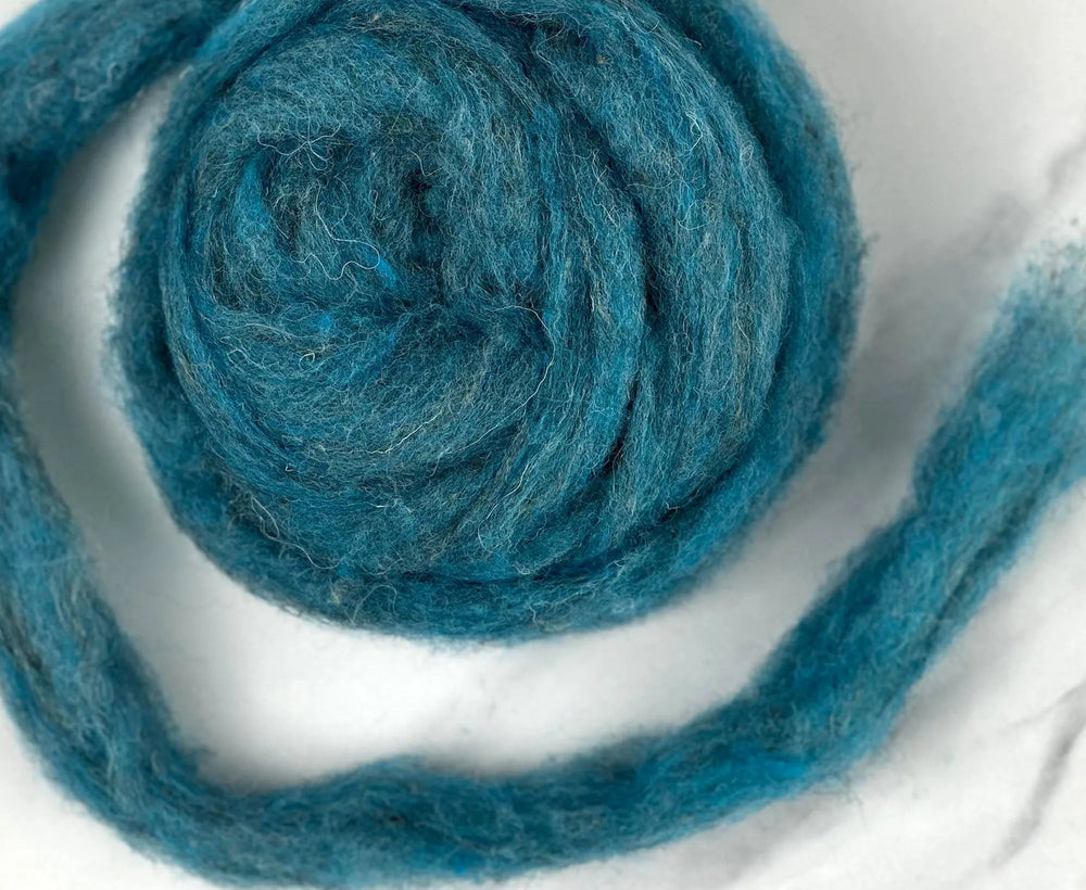 Riverboat Blue British Sliver Carded Wool World Of Wool