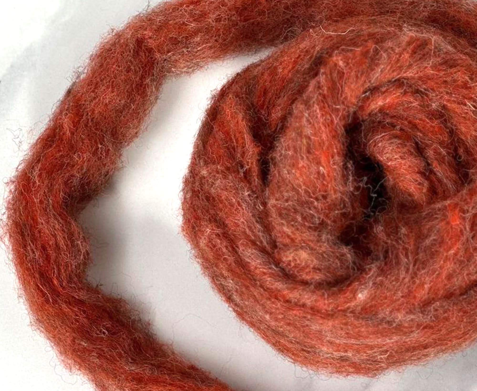 Honey Pot Orange British Sliver Carded Wool World Of Wool