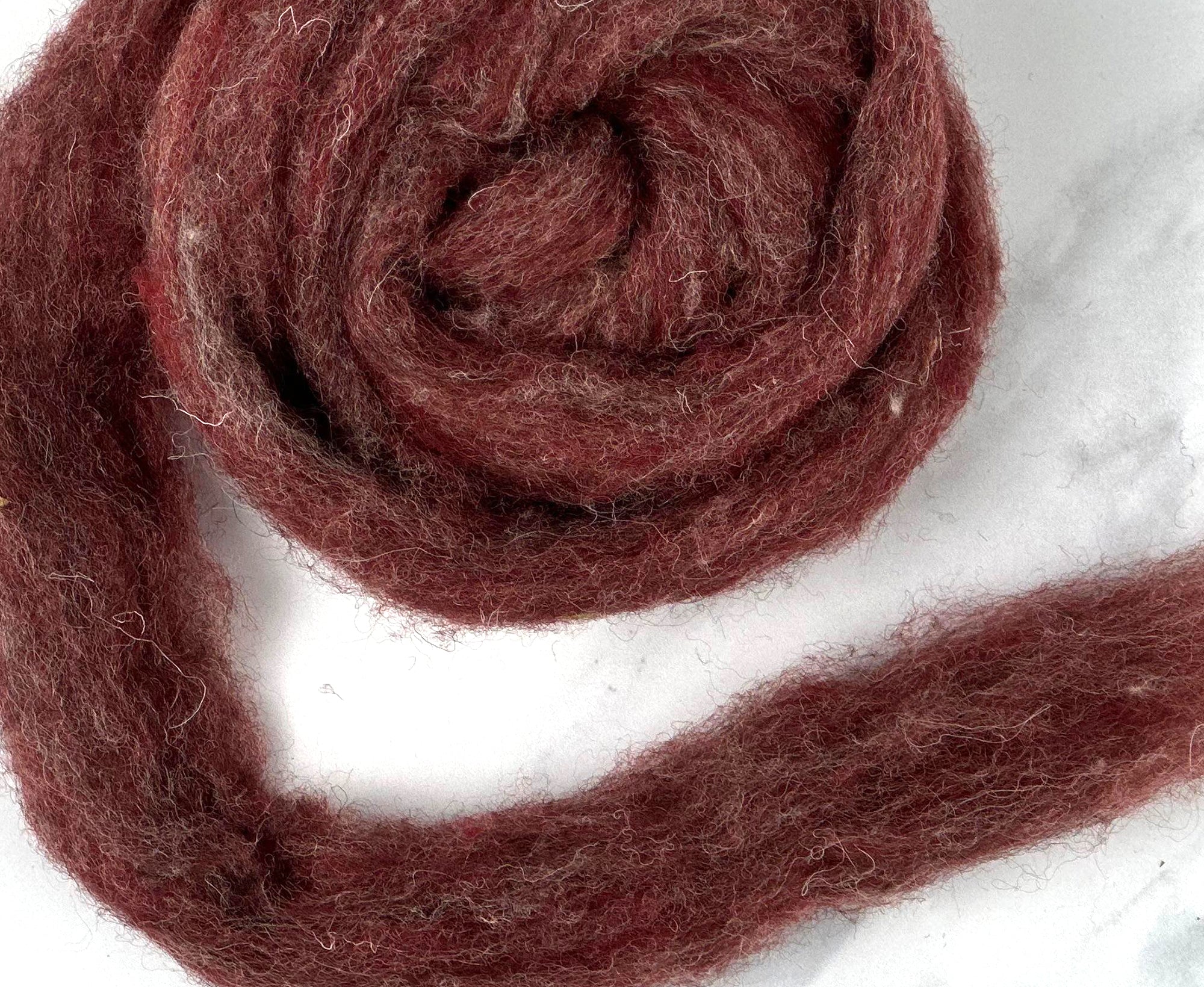 Tudor Red British Sliver Carded Wool World Of Wool