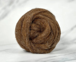 Parchment Brown British Sliver Carded Wool World Of Wool