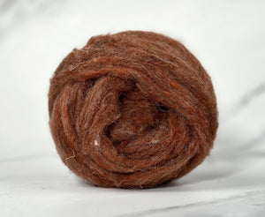 Amber Ale Orange British Sliver Carded Wool World Of Wool