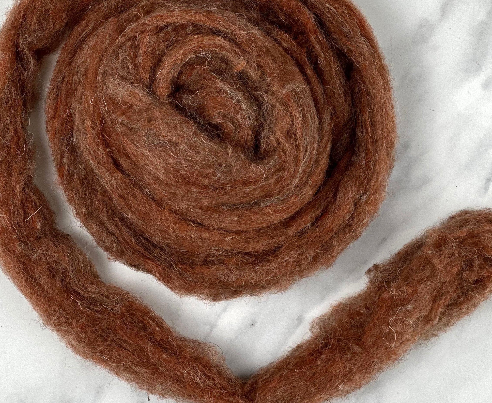 Amber Ale Orange British Sliver Carded Wool World Of Wool