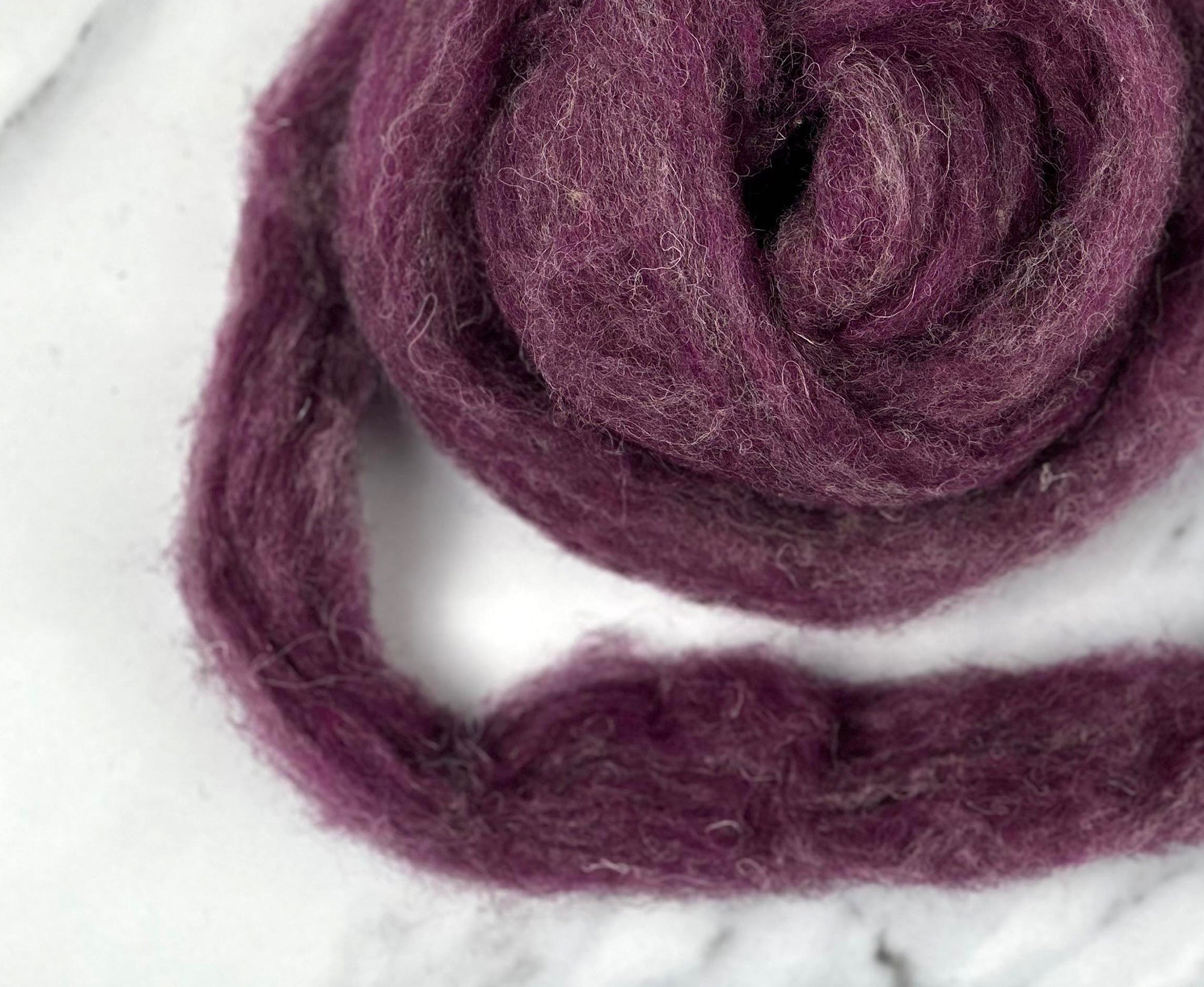 Bramble Purple British Sliver Carded Wool World Of Wool