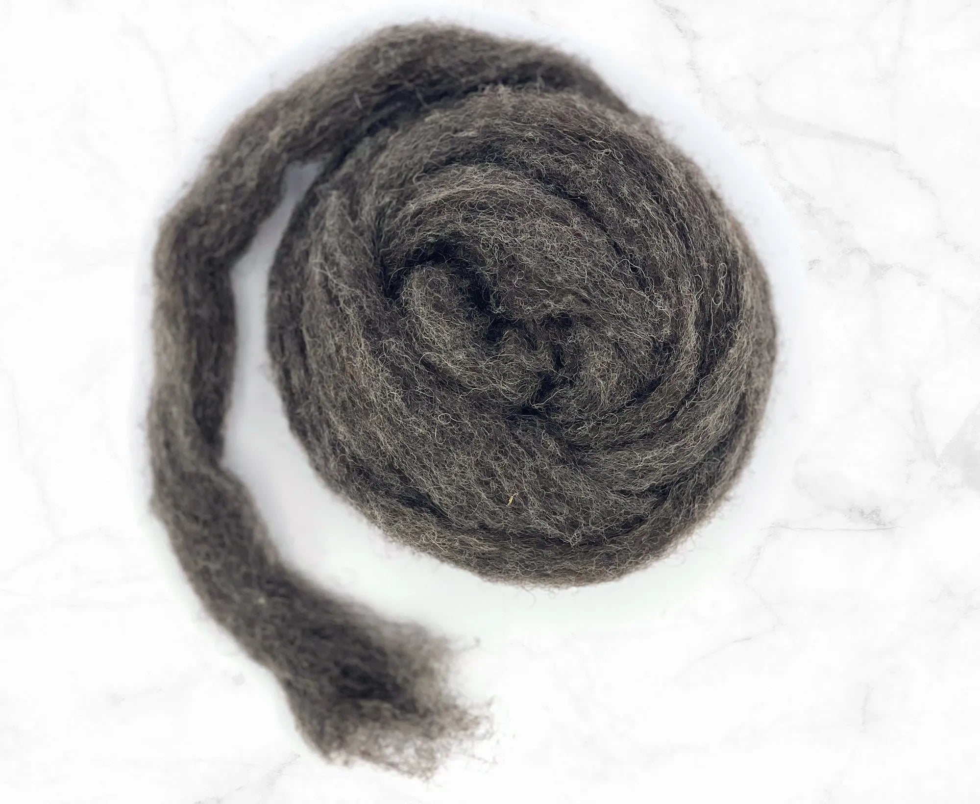 Carded Black Shetland Sliver