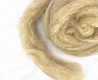 Carded Dark Fawn Corriedale Sliver.