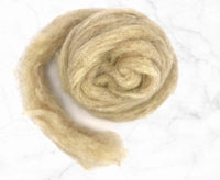 Carded Dark Fawn Corriedale Sliver.