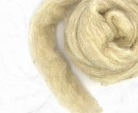 Carded Fawn Corriedale Sliver.