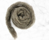 Carded Grey Corriedale Sliver.