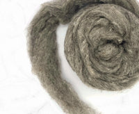 Carded Grey Shetland Sliver.