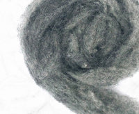 Carded Light Grey Cheviot Sliver.