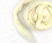 Carded White Corriedale Sliver.