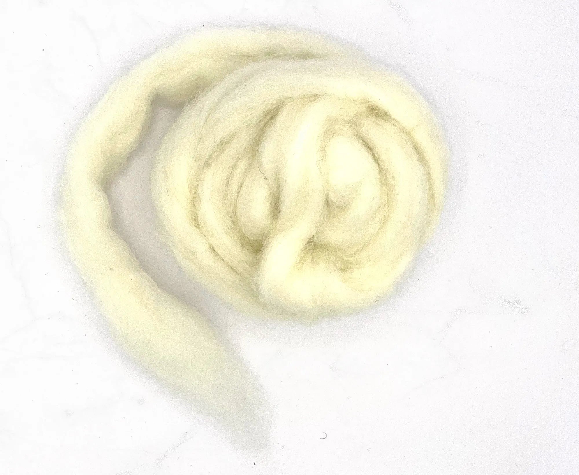 Carded White Corriedale Sliver.