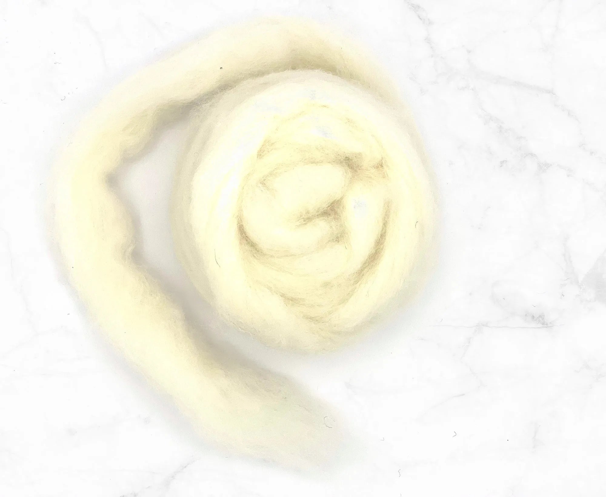 Carded Recycled Wool Sliver.