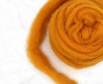 Carded Corriedale Sliver Marigold.