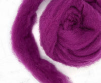 Carded Corriedale Sliver Damson.