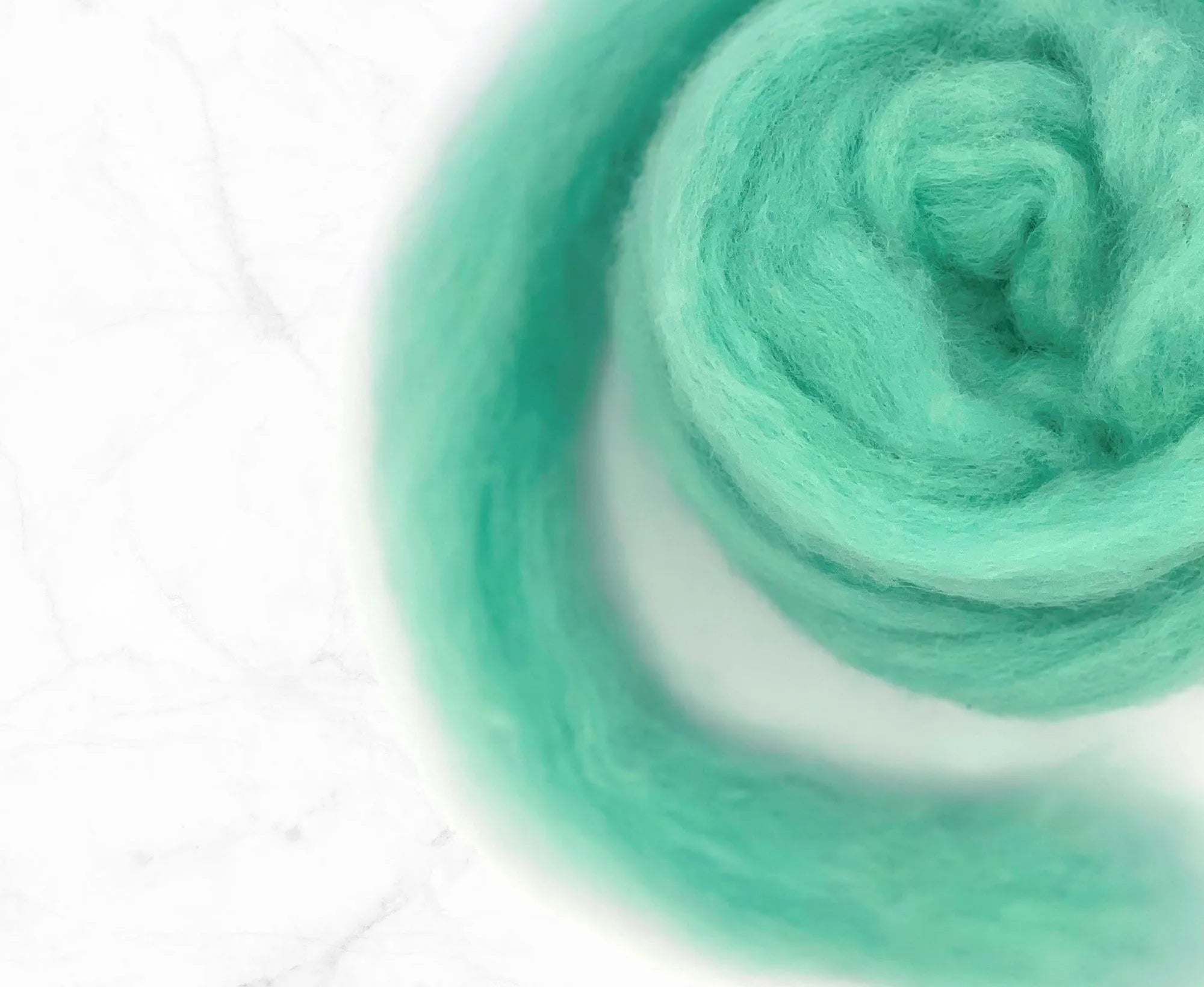 Carded Corriedale Sliver Aqua.