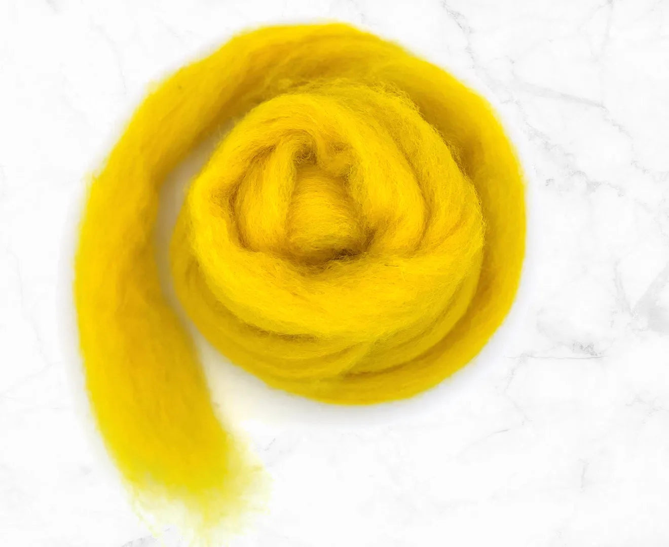 Carded Corriedale Sliver Buttercup.