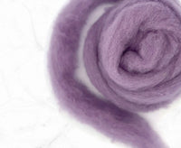 Carded Corriedale Sliver Lavender.