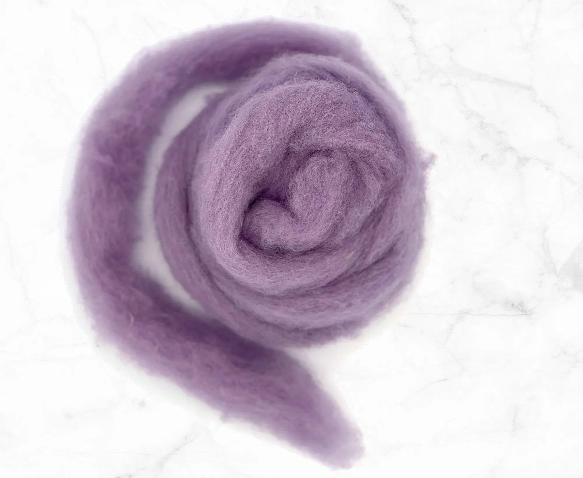 Carded Corriedale Sliver Lavender.