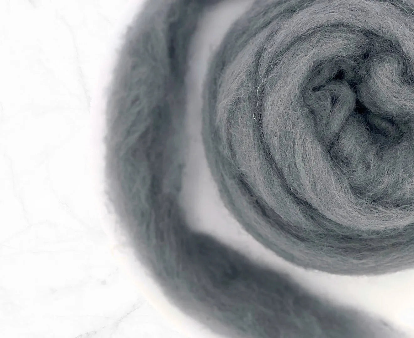 Carded Corriedale Sliver Ash Carded Wool WoW