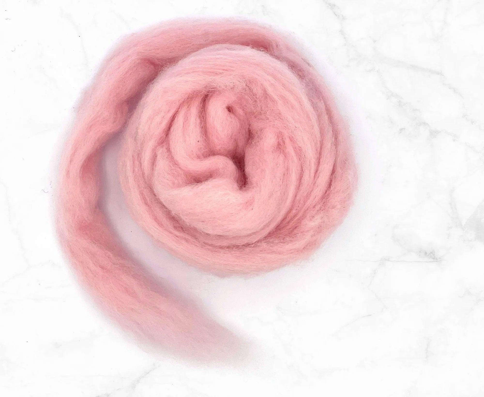 Carded Corriedale Sliver Candy Floss Carded Wool WoW